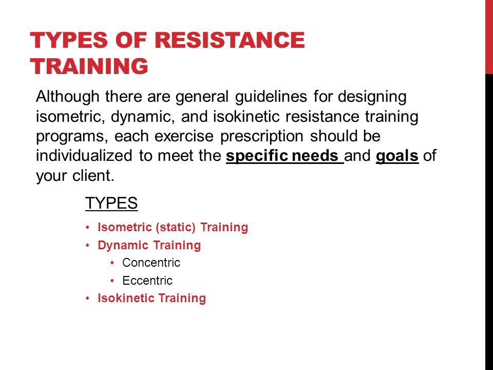 Types of resistance online training programs